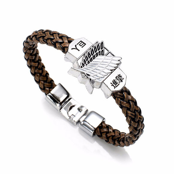 Bracelet Shingeki No Kyojin Cosplay Unisex Leather