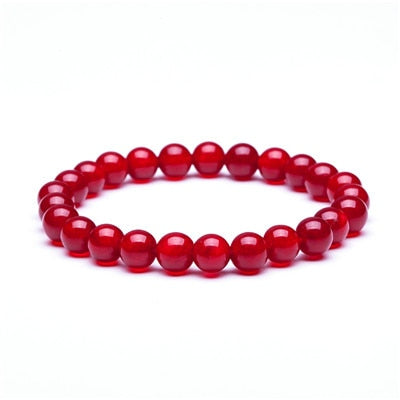 Bracelets High Quality Tiger Eye Buddha Lava Round Beads Elasticity